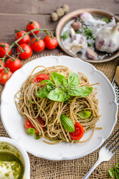 Pasta with Milan pesto Stock photo © Peteer