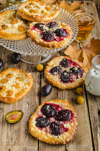 Stock photo: Traditional Czech cake with plums and prunes