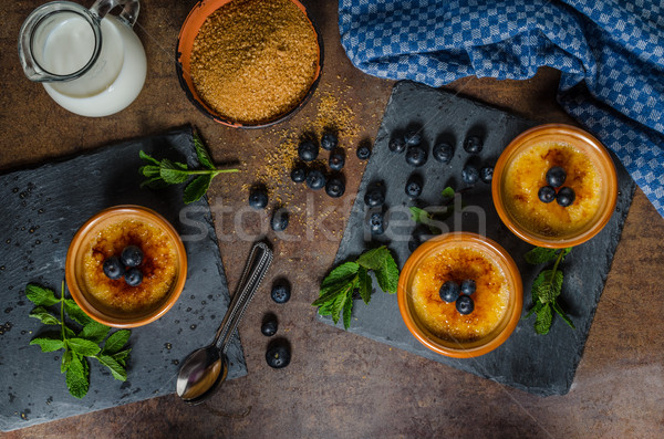 Creme brulee with berries Stock photo © Peteer
