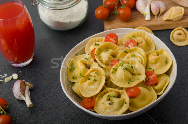 Homemade big tortellini Stock photo © Peteer