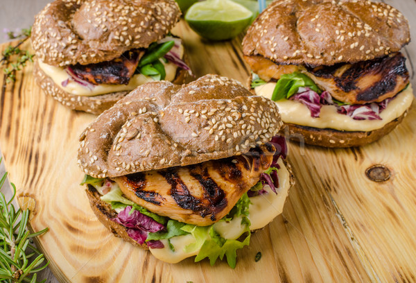 Teriyaki chicken sandwiches Stock photo © Peteer