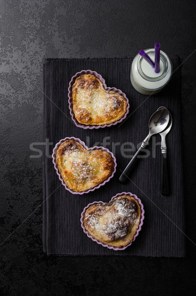 Valentine's Day mini heart-shaped tart Stock photo © Peteer