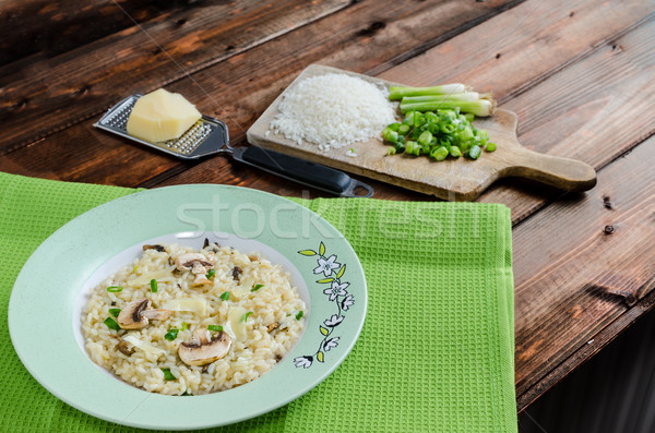Italien risotto with mushrooms Stock photo © Peteer