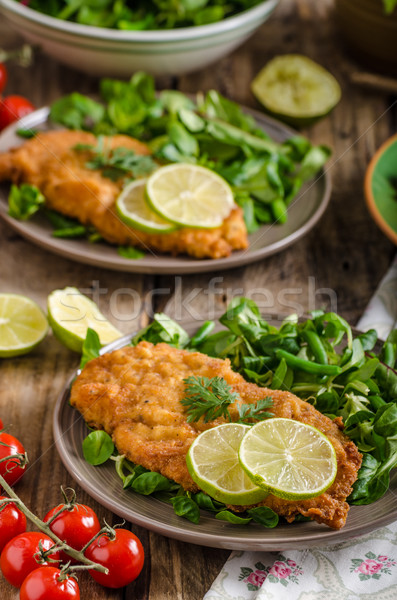 Stock photo: True Viennese schnitzel