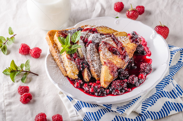 French toast with fruits Stock photo © Peteer