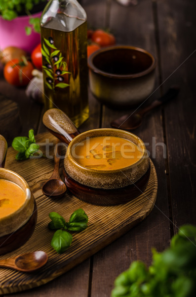 Vegetable tomato soup delish Stock photo © Peteer