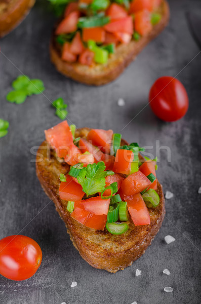 Francés ajo brindis vegetales ensalada alimentos Foto stock © Peteer