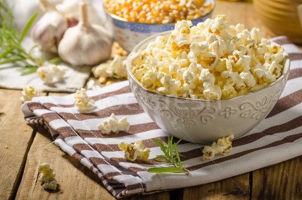 Domestic organic popcorn with herbs Stock photo © Peteer