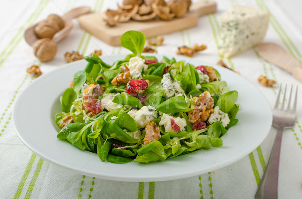 Salad with blue cheese and balsamic dressing Stock photo © Peteer