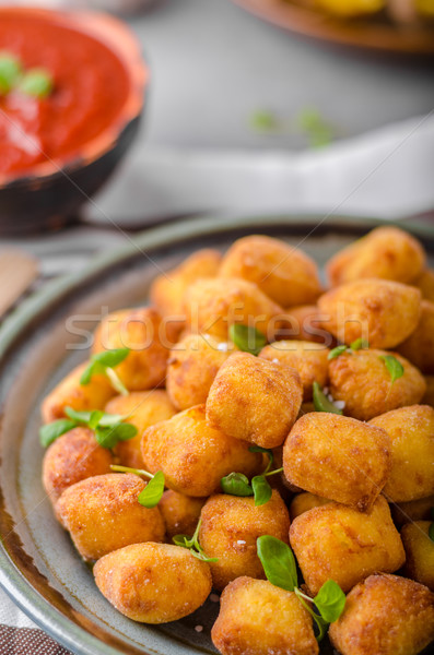 Stock photo: Homemade fried mini croquettes