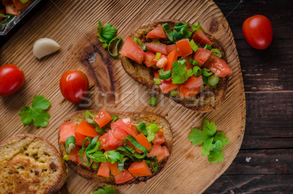 Stok fotoğraf: Fransız · sarımsak · tost · sebze · salata · gıda