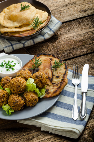 Gezondheid knapperig mint knoflook brood Stockfoto © Peteer