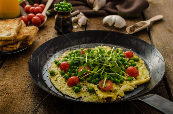 Healthy omelet with vegetables Stock photo © Peteer