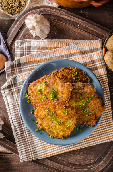 Potato pancakes fried Stock photo © Peteer