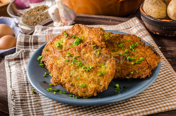 Potato pancakes fried Stock photo © Peteer