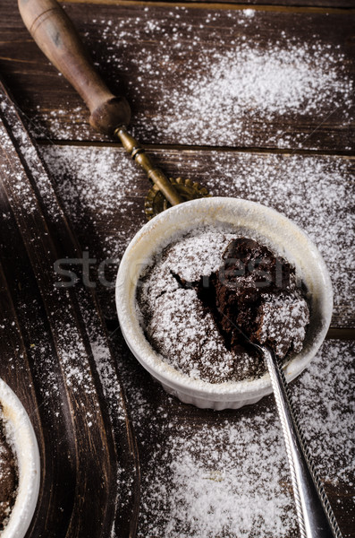 Chocolate souffle home Stock photo © Peteer