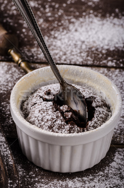 Chocolate souffle home Stock photo © Peteer