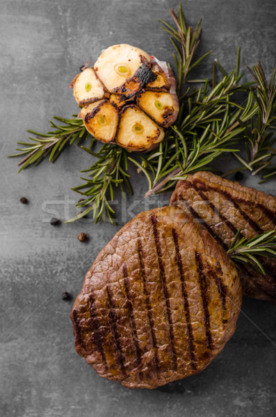 Steak ail poivre herbes lieu [[stock_photo]] © Peteer