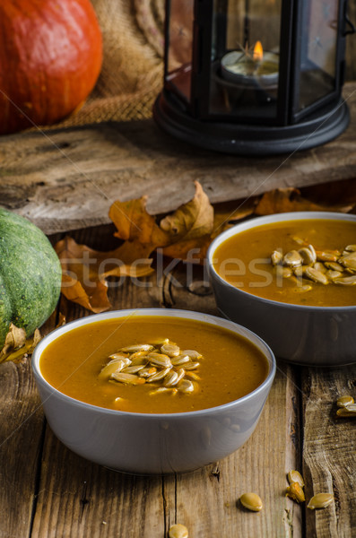 Stockfoto: Soep · pompoen · zaden · heerlijk