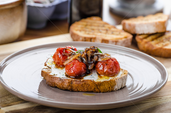 Foto stock: Tomate · frescos · queso · alimentos · fiesta