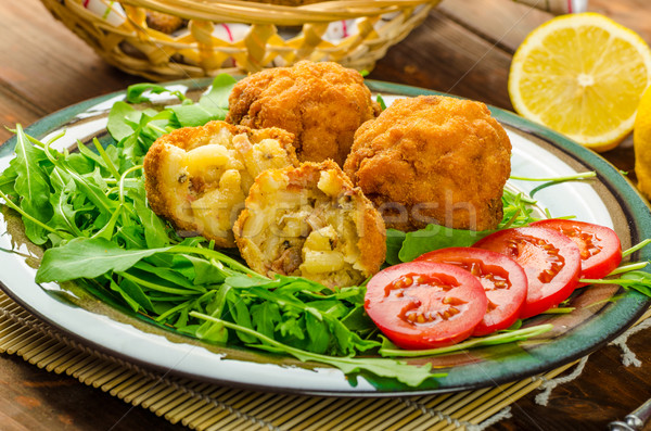 Macaroni and cheese balls Stock photo © Peteer