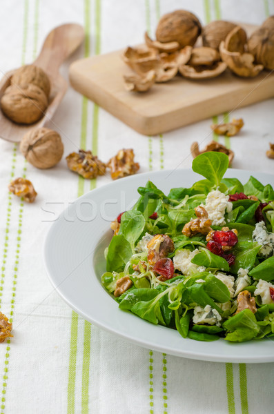 Salad with blue cheese and balsamic dressing Stock photo © Peteer