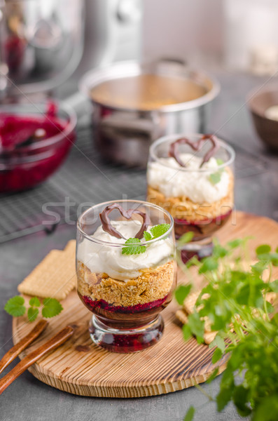 Cheesecake in glass Stock photo © Peteer