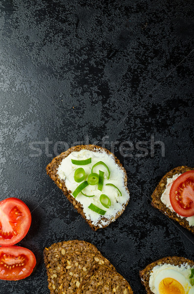 Sani pane di frumento crema formaggio bio Foto d'archivio © Peteer