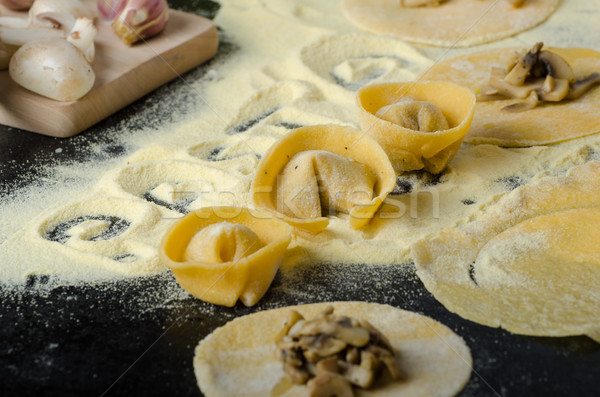 Making pasta from italian flour semolina Stock photo © Peteer