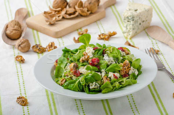 Salata rokfor pansuman fındık Stok fotoğraf © Peteer