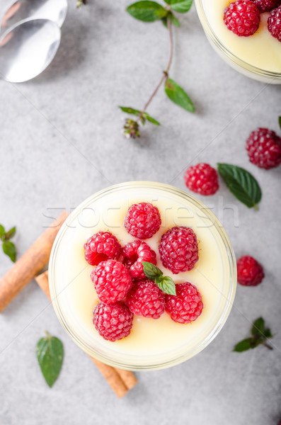 Vannila berries pudding Stock photo © Peteer