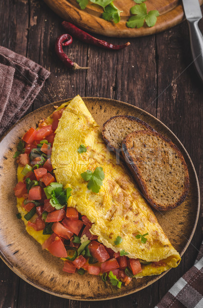 Vegetarian omelette Stock photo © Peteer