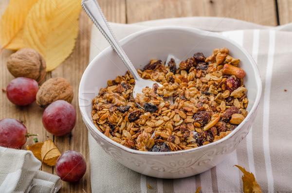 çikolata puding granola lezzetli başlatmak Stok fotoğraf © Peteer