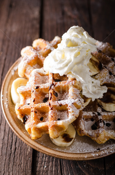 Sugar waffles product photo Stock photo © Peteer