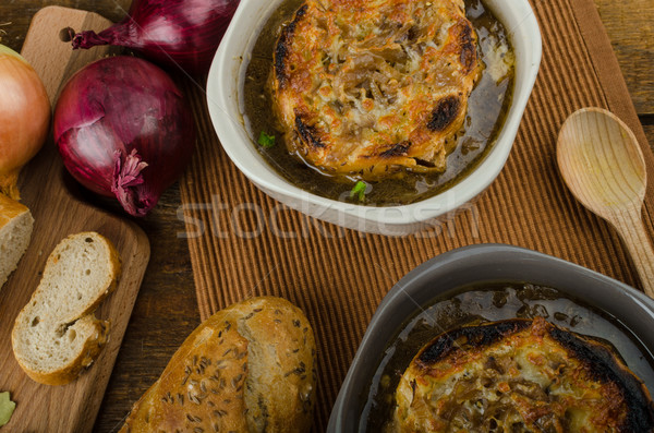 Français oignon soupe Toast fromages [[stock_photo]] © Peteer