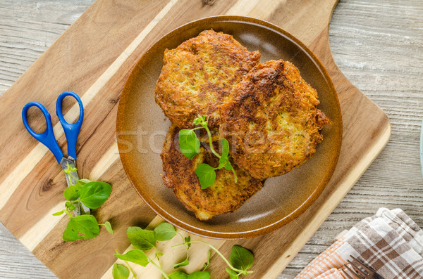 Potato pancakes with garlic Stock photo © Peteer