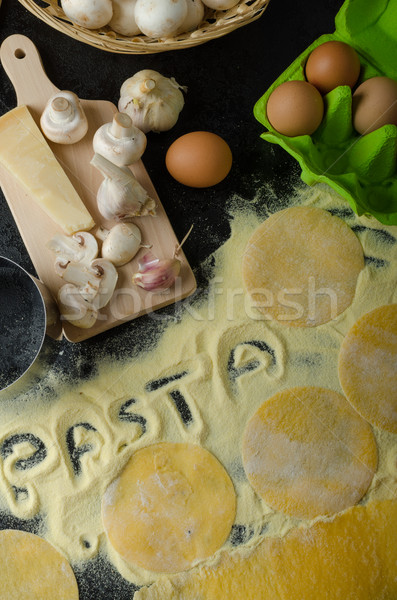 Making pasta from italian flour semolina Stock photo © Peteer