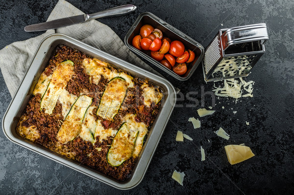 Zucchine nastro lasagna parmigiano formaggio cena Foto d'archivio © Peteer