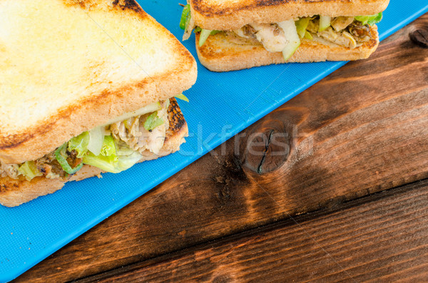 Pollo sandwich sedano senape pollo alla griglia insalata Foto d'archivio © Peteer