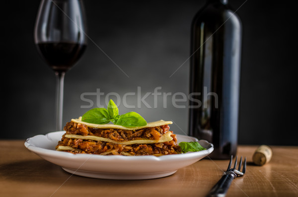 Lasagne bolognese Stock photo © Peteer