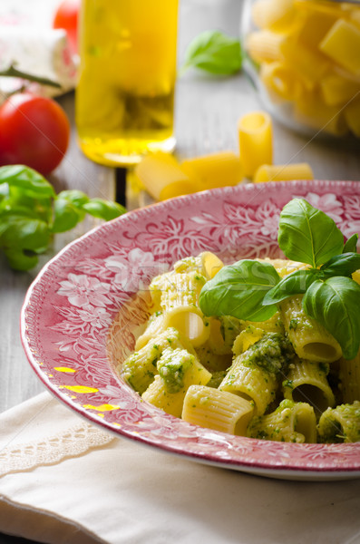 Pesto heerlijk basilicum olijfolie noten parmezaan Stockfoto © Peteer