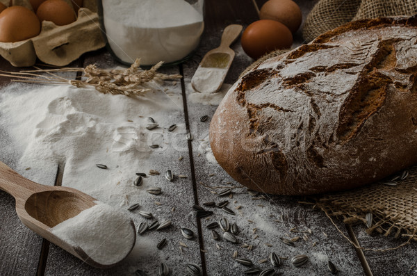 鄉村 麵包 好吃 自製 食品 商業照片 © Peteer