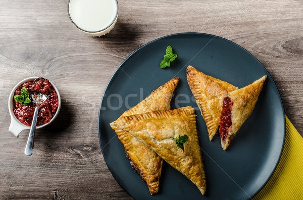 Rouge groseille menthe lait frais alimentaire fond [[stock_photo]] © Peteer