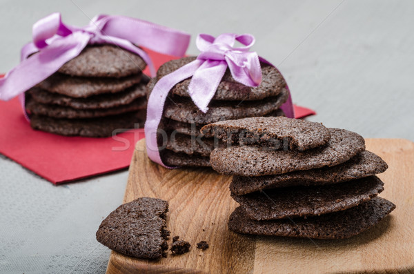 Stockfoto: Pure · chocola · biscuits · eigengemaakt · 80 · procent · chocolade
