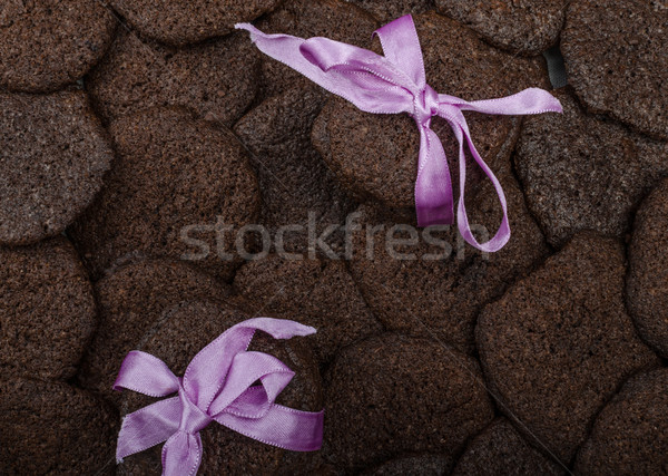 Chocolate escuro biscoitos caseiro 80 por cento chocolate Foto stock © Peteer