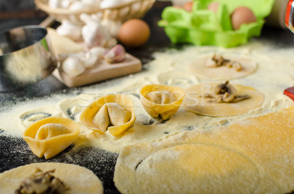 Making pasta from italian flour semolina Stock photo © Peteer