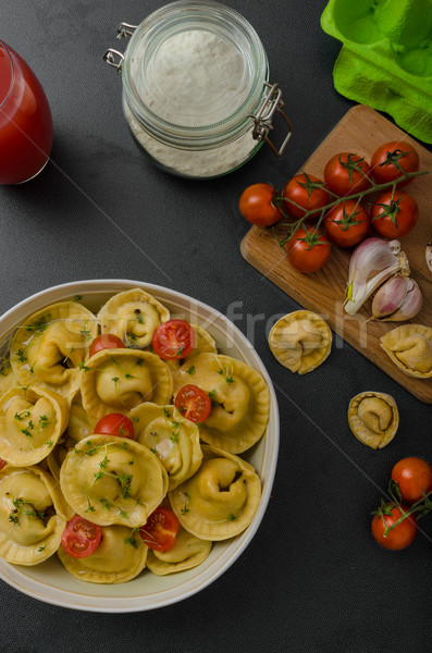 Homemade big tortellini Stock photo © Peteer