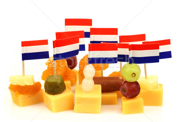 オランダ語 チーズ スナック 白 食品 パーティ ストックフォト © peter_zijlstra