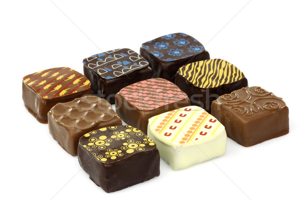 Odznaczony luksusowe czekolady żywności grupy wzór Zdjęcia stock © peter_zijlstra