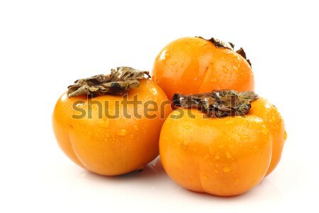 Foto stock: Caqui · fruto · branco · almoço · amarelo · doce